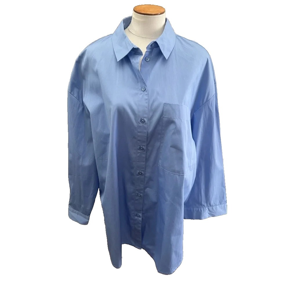 Banana Republic Womens 2XL Shirt XXL Oversized Long Sleeve Button Up $90